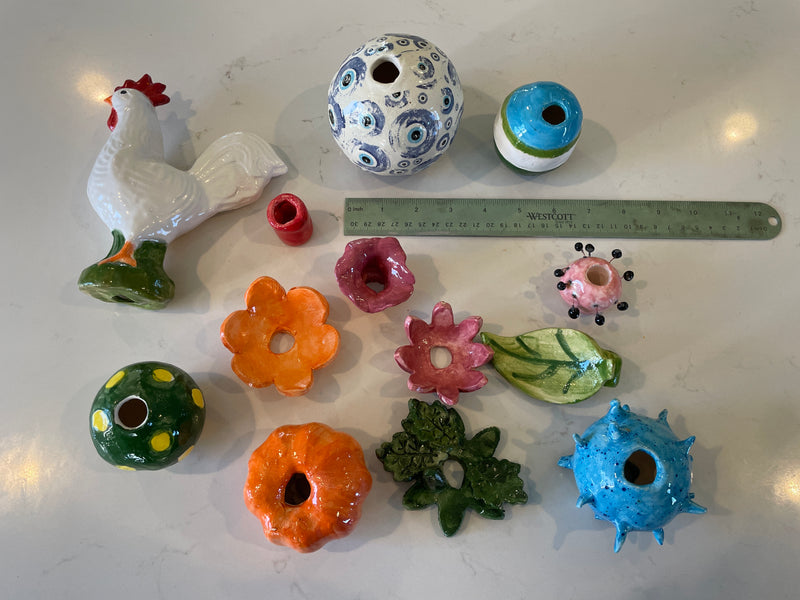 ART- Pottery Garden Totem pole 26" tall