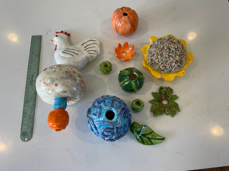 ART- Pottery Garden Totem Pole 30"  tall