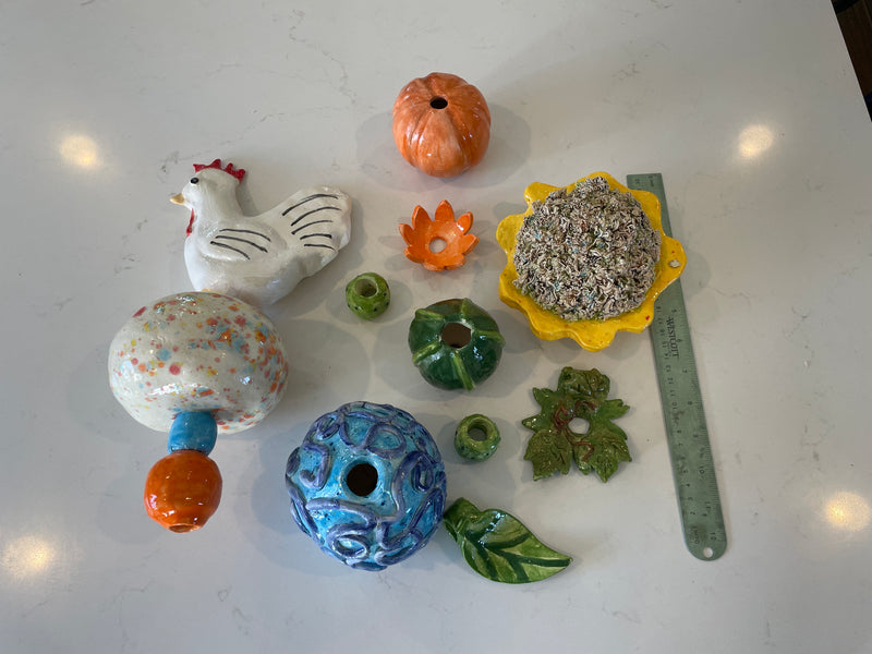 ART- Pottery Garden Totem Pole 30"  tall