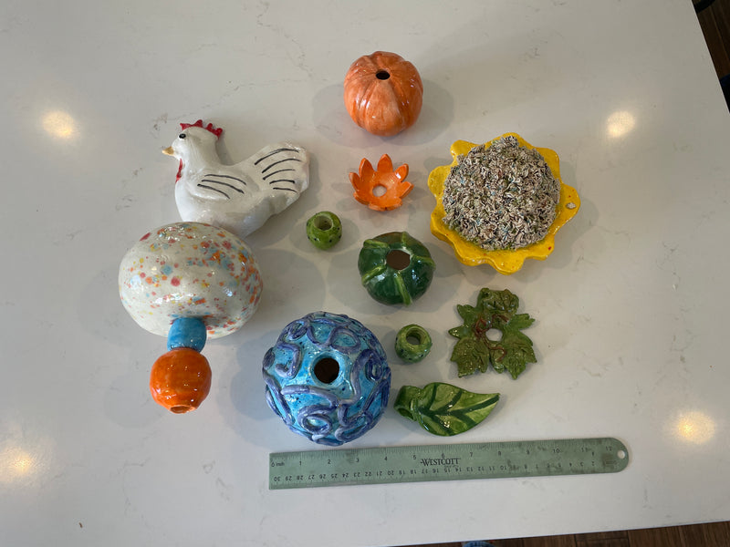 ART- Pottery Garden Totem Pole 30"  tall