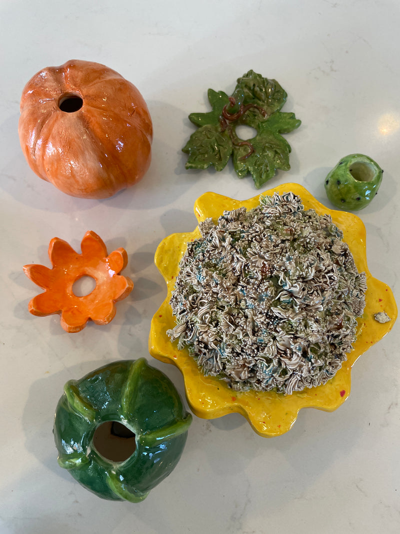 ART- Pottery Garden Totem Pole 30"  tall