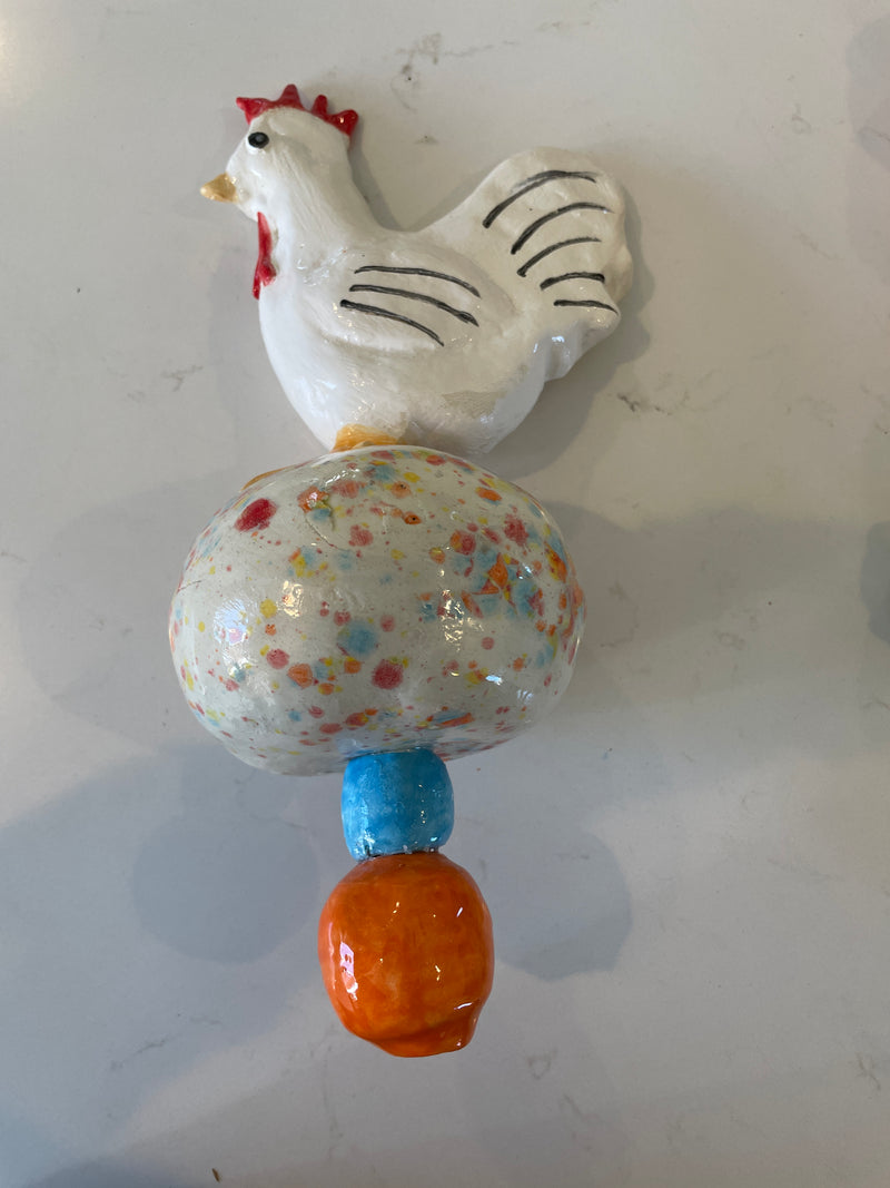 ART- Pottery Garden Totem Pole 30"  tall