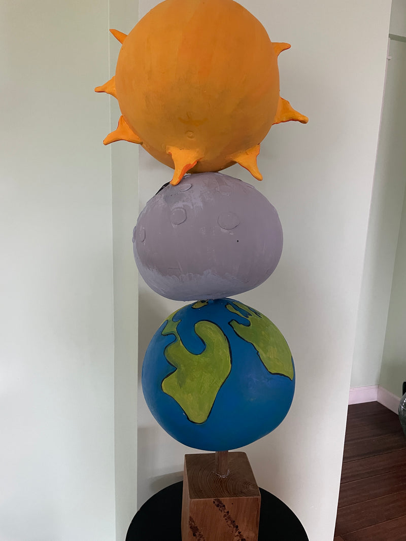 ART- Earth, Moon, Sun Gourd Totem