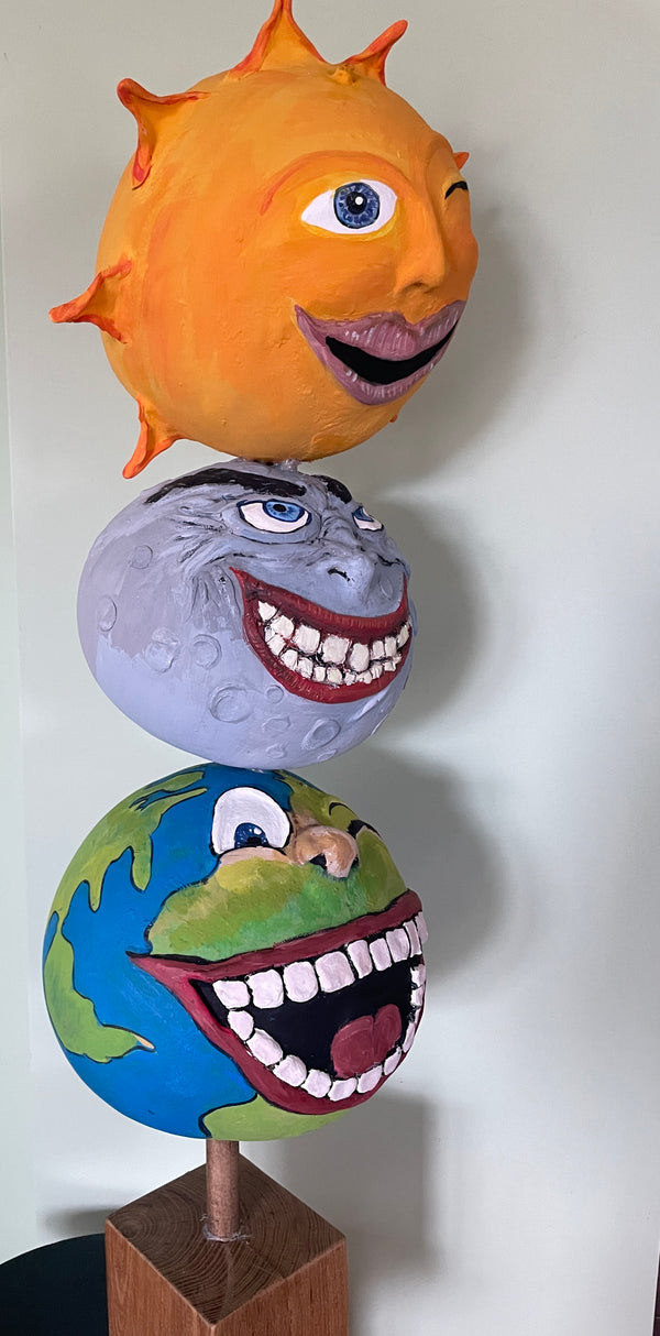 ART- Earth, Moon, Sun Gourd Totem