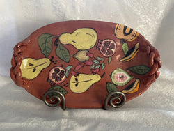 Art- platter with fruit design