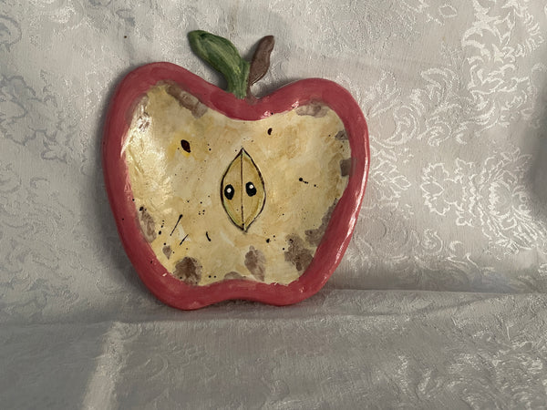 Art- Apple Plate Red
