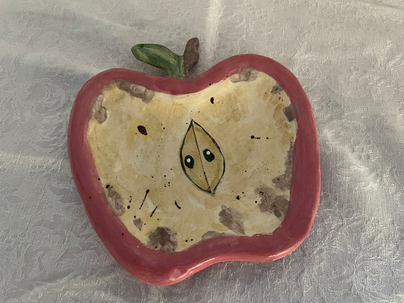 Art- Apple Plate Red